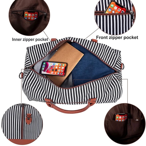 Oversized Travel Duffel Bag, Waterproof Leather Weekend bag Gym Sports bag - Picture 2 of 7